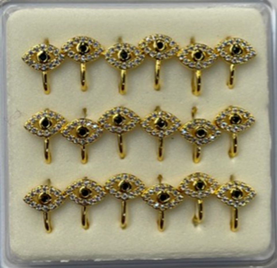 Copper Nose Cuff with Rhinestone (Evel Eye)- GM80064
