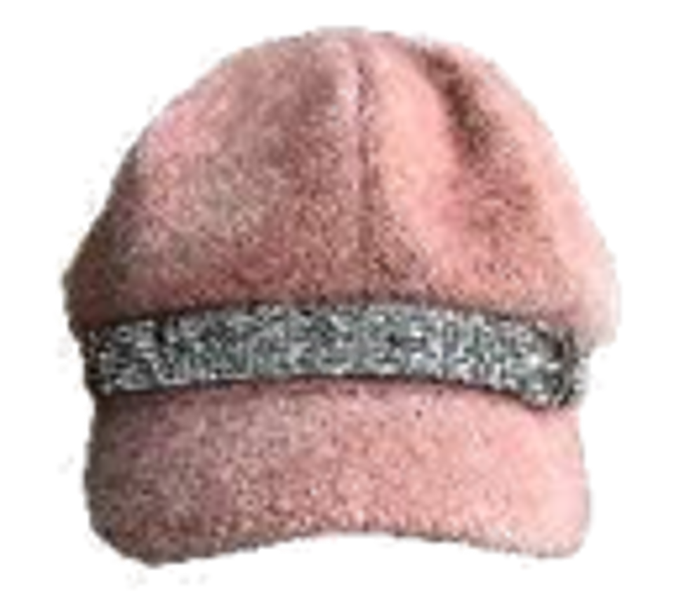Fashion Newsboy Cap with Rhinestone Belt Decor - IVW003-2