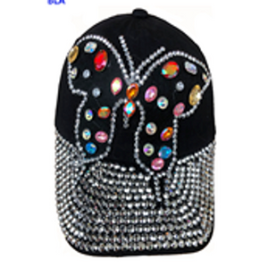 Fashion Cap with Hotfix Butterfly - CA033