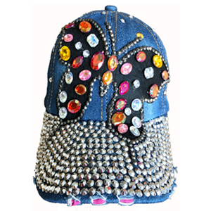 Fashion Cap with Hotfix Butterfly - CA033