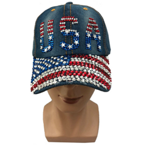 Fashion Cap with Hotfix USA - CA040