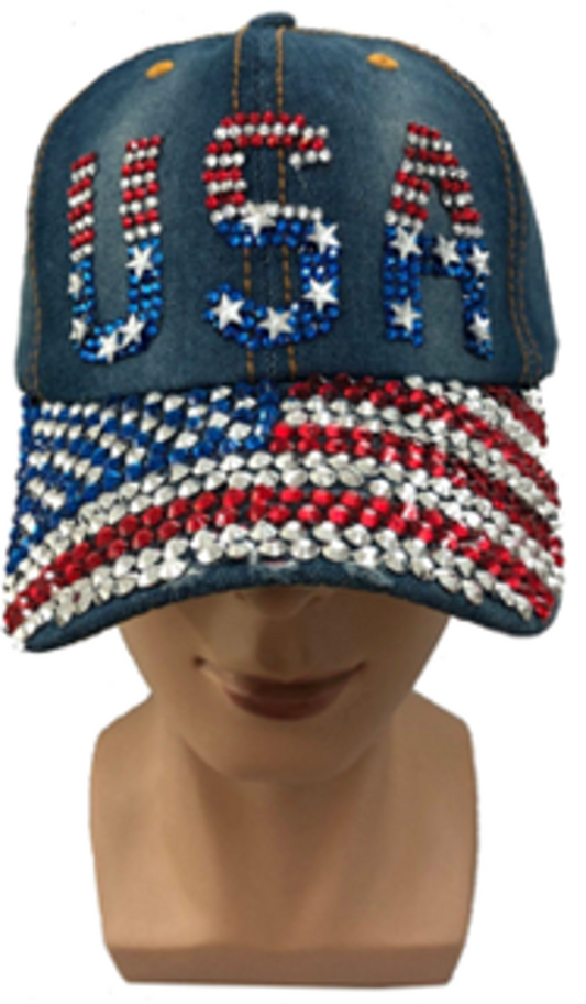 Fashion Cap with Hotfix USA - CA040