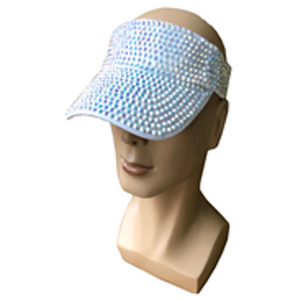 Rhinestone Visor Cap-CA045