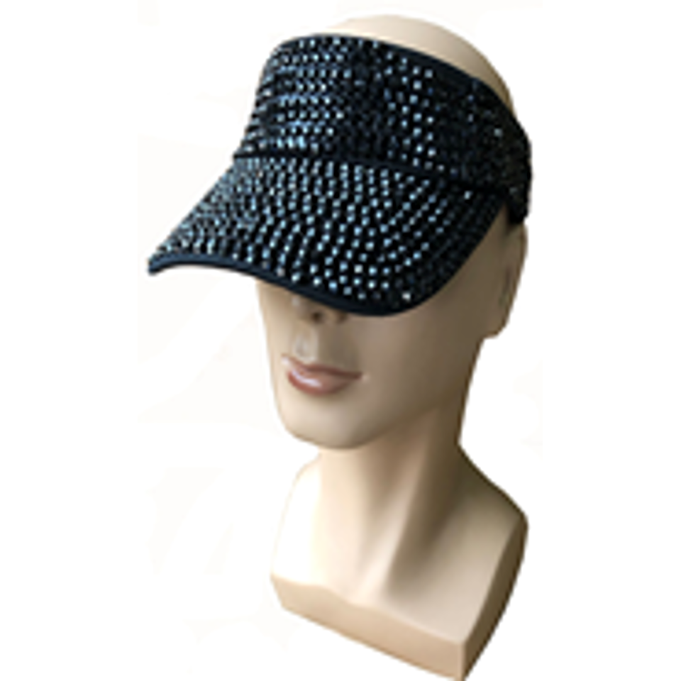 Rhinestone Visor Cap-CA045