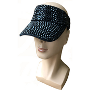 Rhinestone Visor Cap-CA045