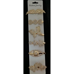 Metal Hairclip with Stone-DZ049