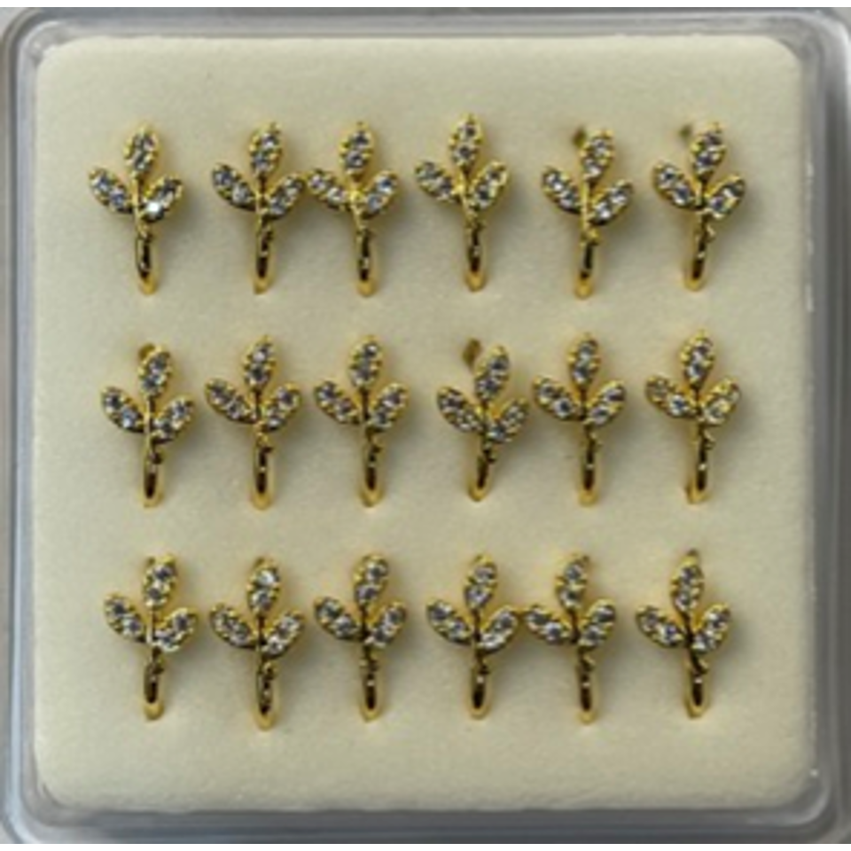 Copper Nose Cuff with Rhinestone (Flower) - GM80052