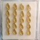 Copper Nose Pin L-Shape with Rhinestone (Slipper) - GM80070G