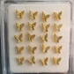 Copper Nose Pin L-Shape with Rhinestone (Butterfly) - GM80071G