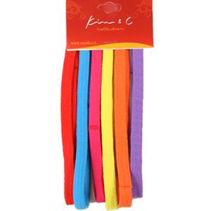 6pcs Elastic Headbands [Thick & Long]  - IV00976