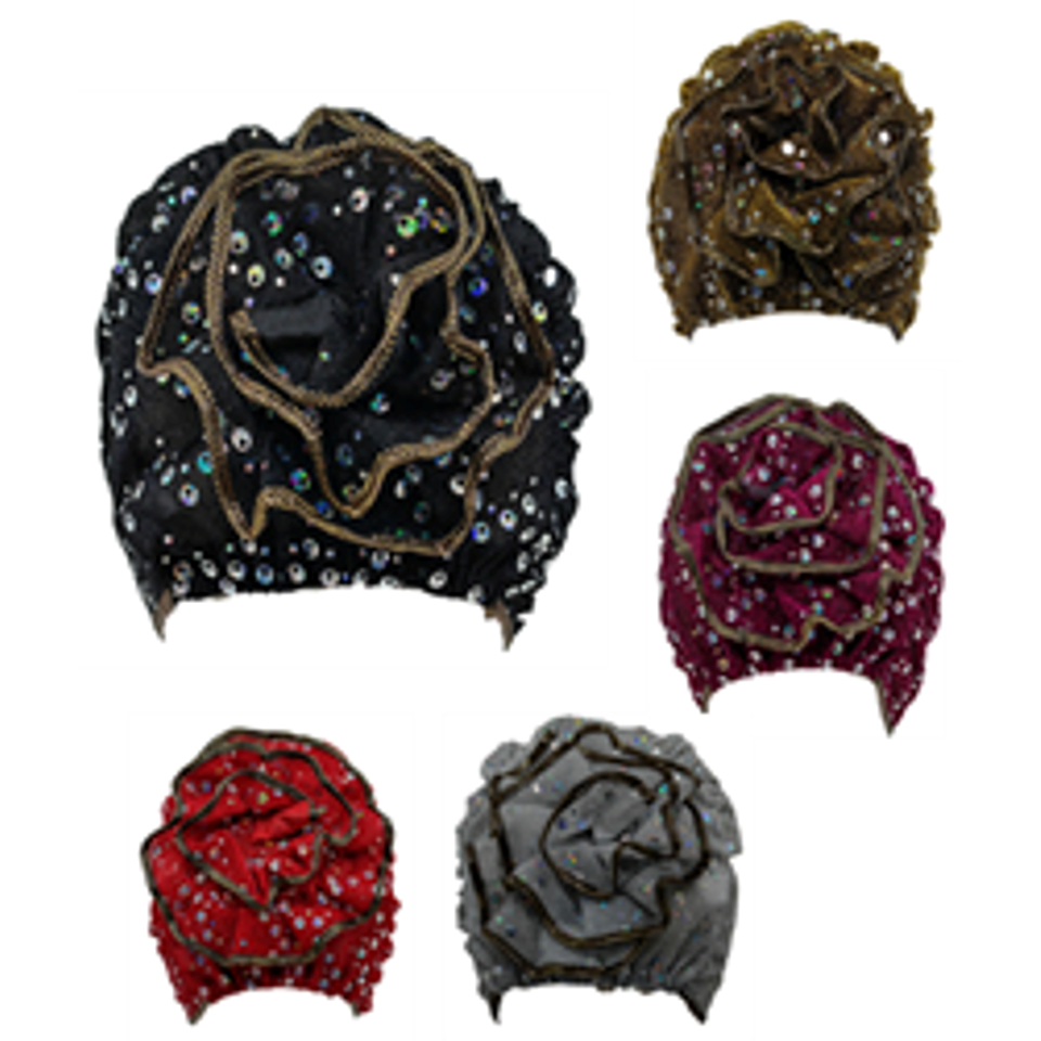 Metallic Lace Fashion Turban-IV18006-2