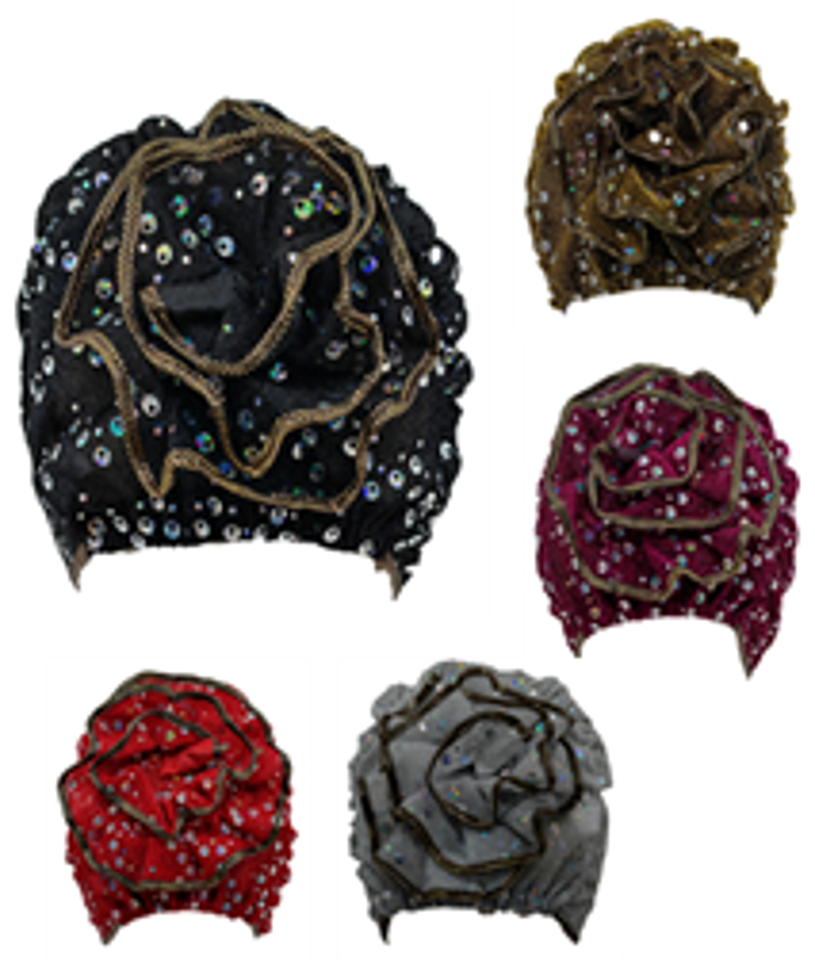 Metallic Lace Fashion Turban-IV18006-2