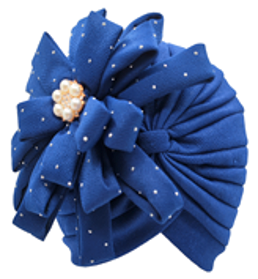 Fashion Turban with Flower-IV60057-1