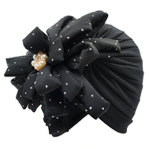 Fashion Turban with Flower-IV60057-1