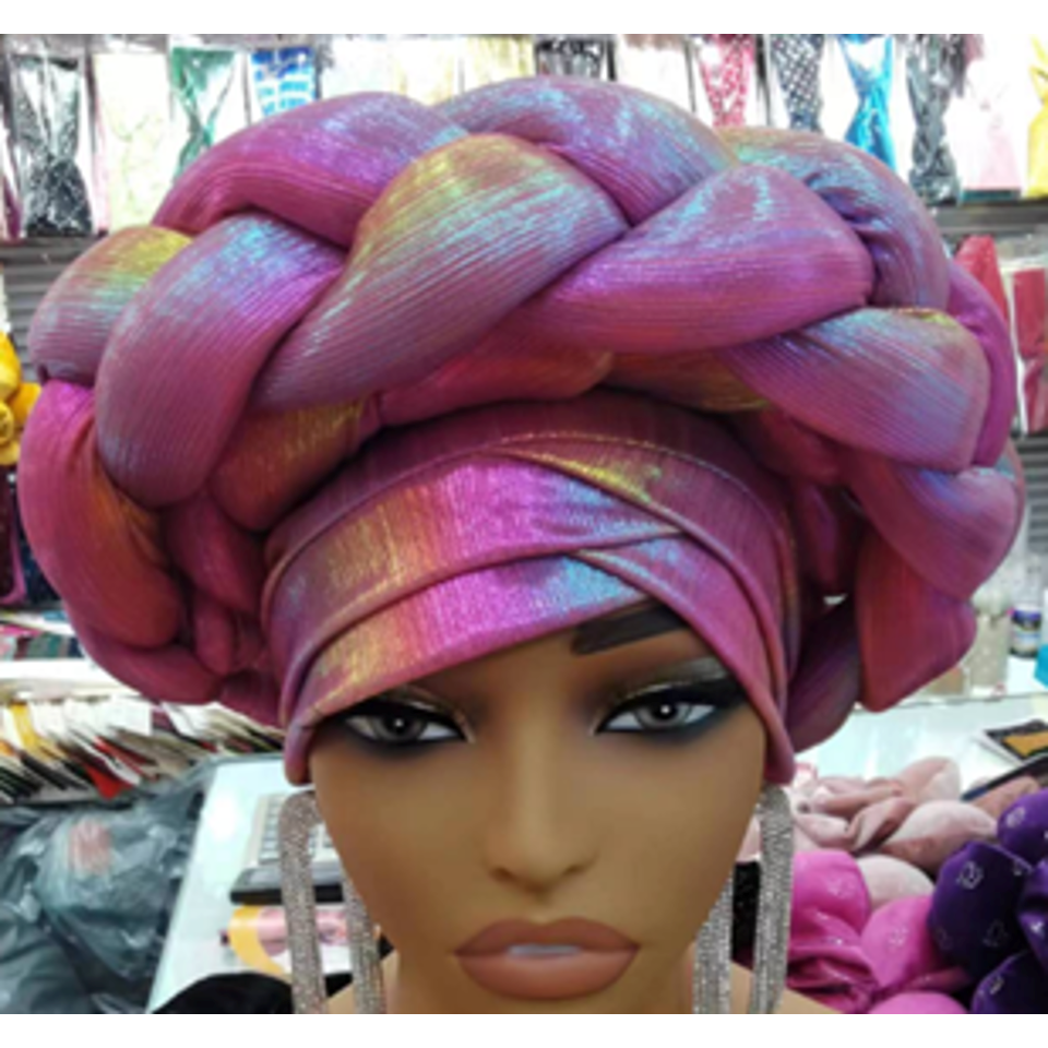 Double Braid Pre-tied with Metallic Fabric-IV60067AST