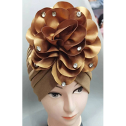 Fashion Turban with Flower-IV60070