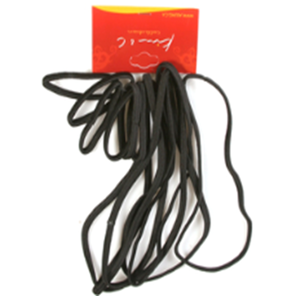12pcs Ponytail Holders & Headbands - IV91175BLA Black