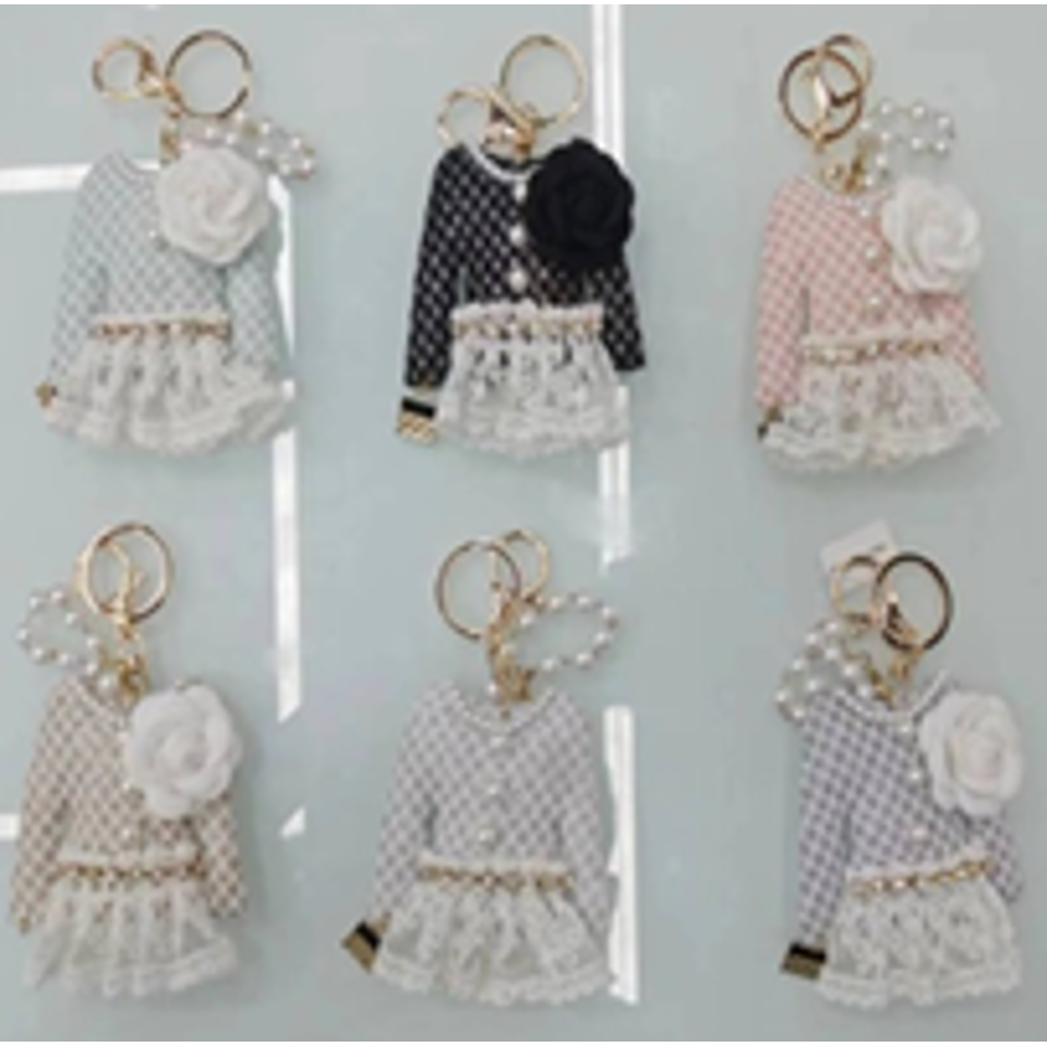 Handmade Mini Dress KeyChain-IVKC2301AST