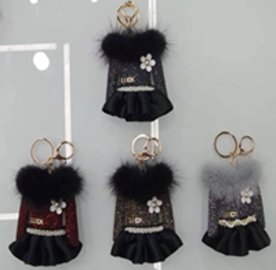 Handmade Mini Dress Key Chain-IVKC2302AST