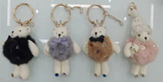 Handmade Teddy Keychain-IVKC2306AST