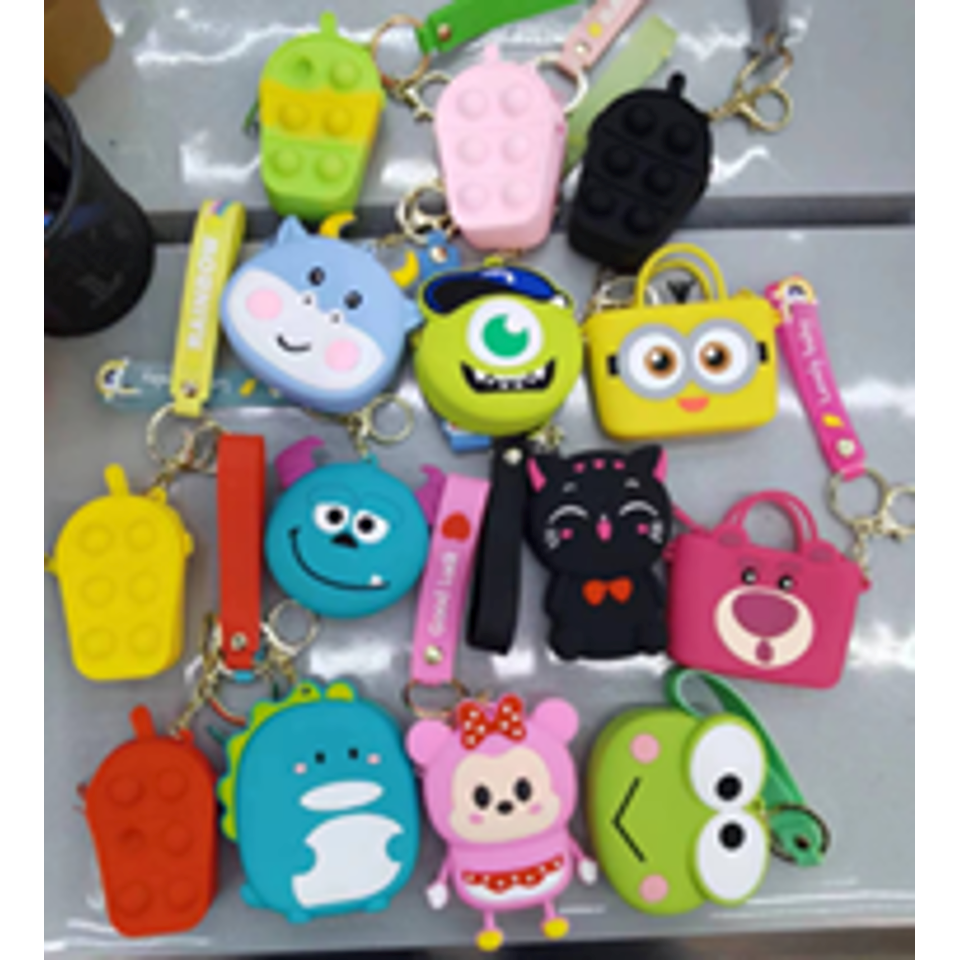 Silicone Pouch Keychain-IVKC2308AST