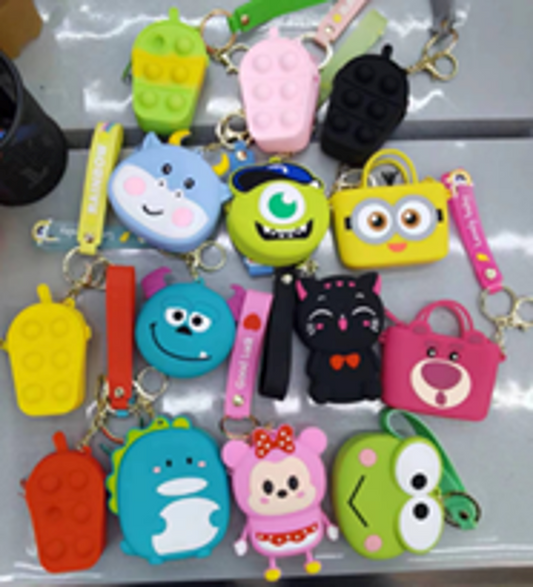 Silicone Pouch Keychain-IVKC2308AST