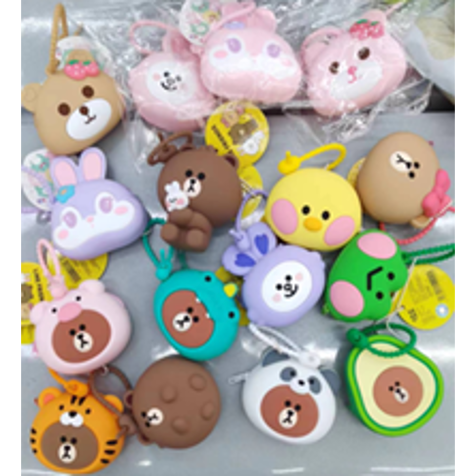 Silicone Pouch Keychain(Friends Character)-IVKC2309AST