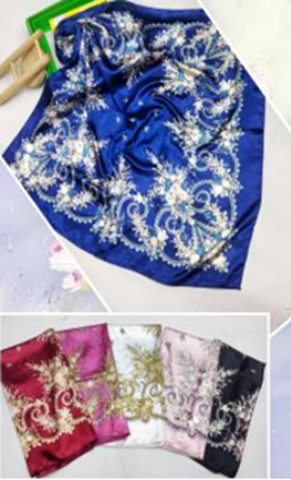 Pattern Satin Scarf (90cmx90cm)-IVSC010