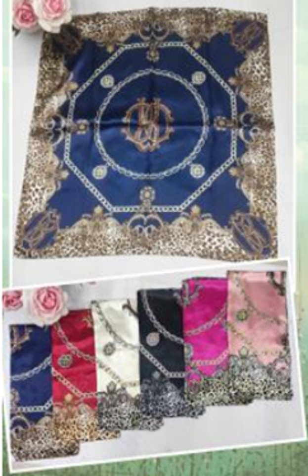 Pattern Satin Scarf (90cmx90cm)-IVSC010