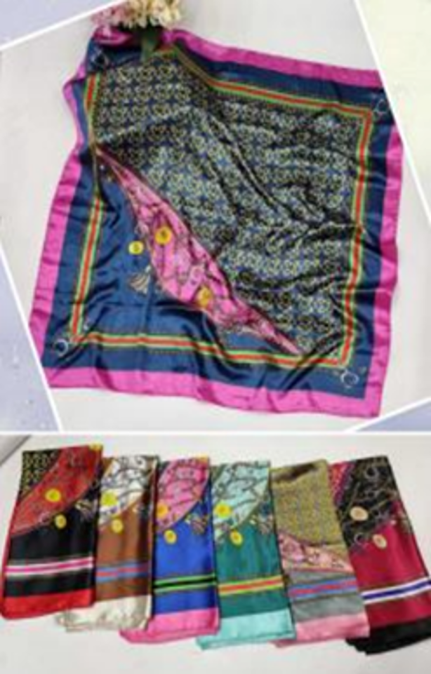 Pattern Satin Scarf (90cmx90cm)-IVSC010