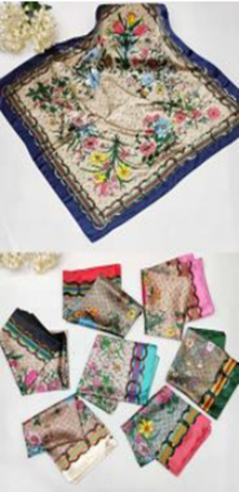 Pattern Satin Scarf (90cmx90cm)-IVSC010