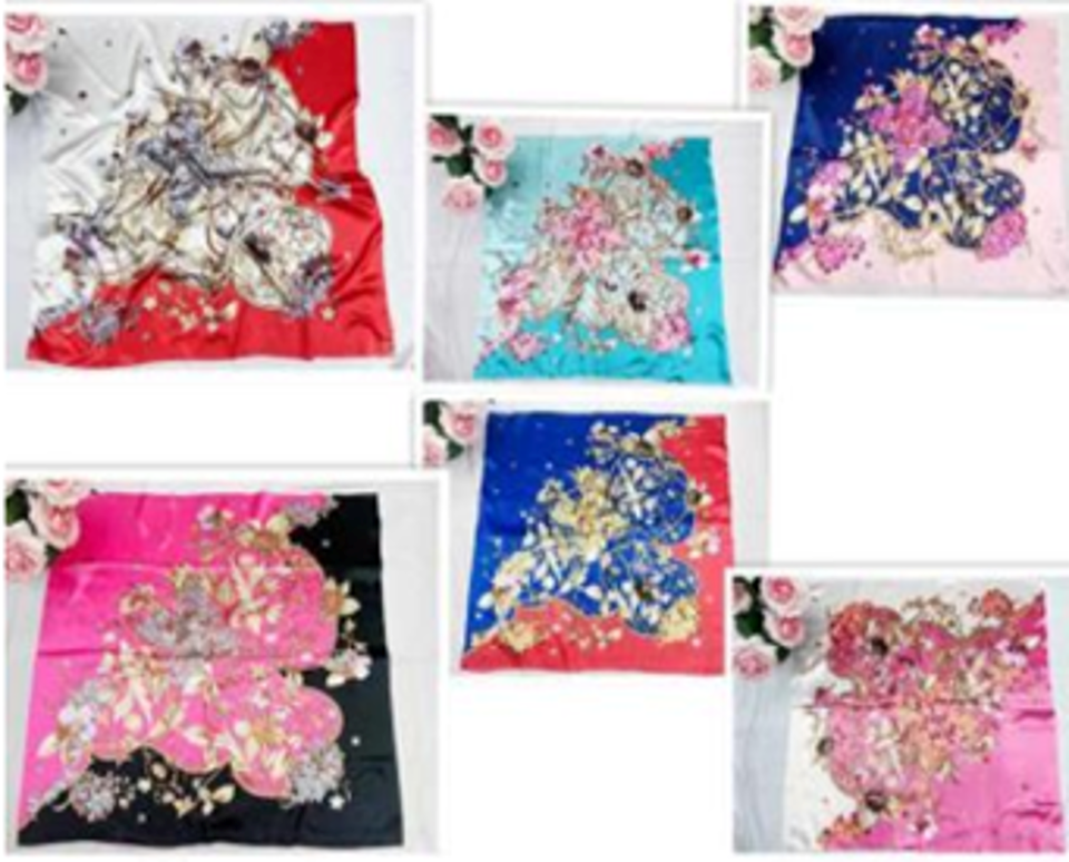 Pattern Satin Scarf (90cmx90cm)-IVSC010