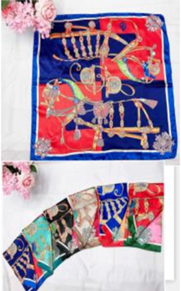 Pattern Satin Scarf (90cmx90cm)-IVSC010