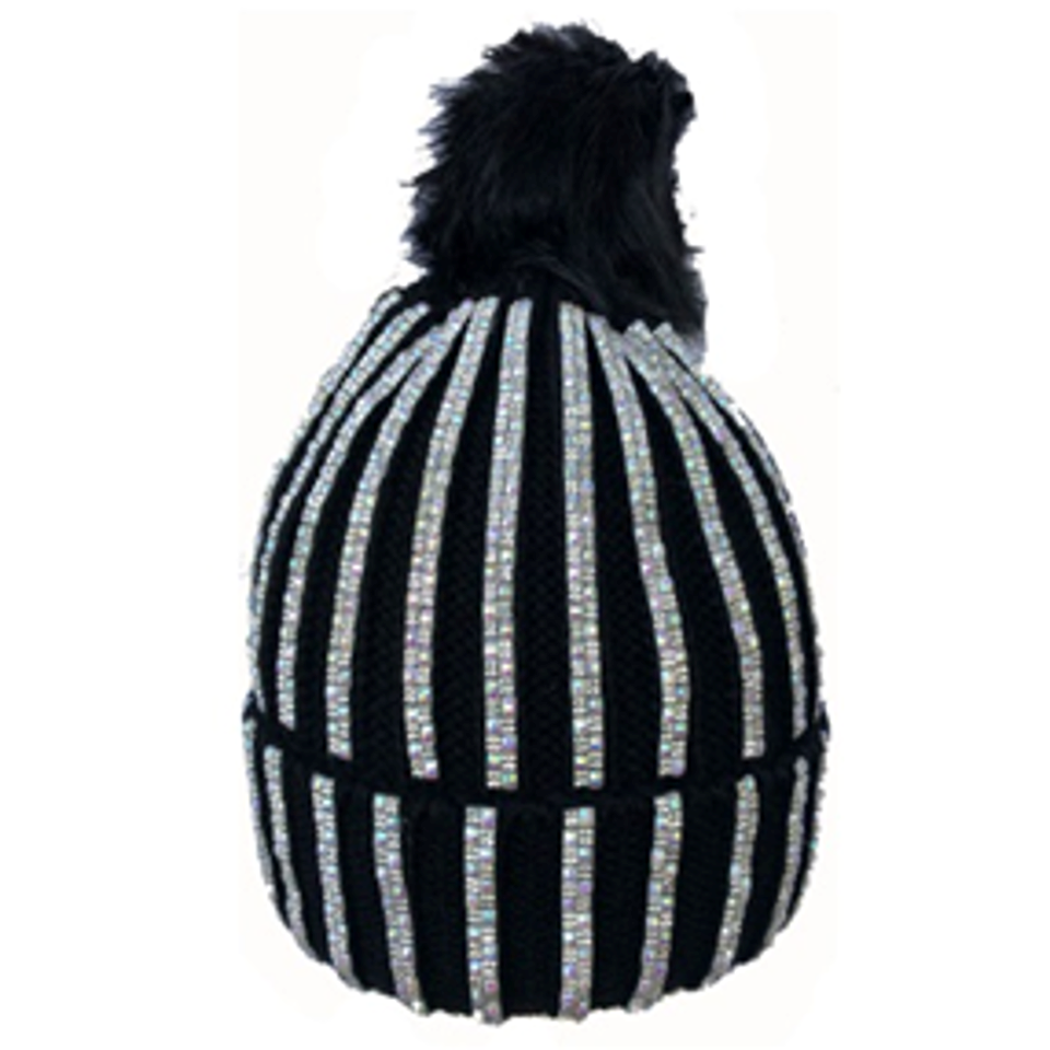 Handmade Knitted Hat with Rhinstone-IVW005-2