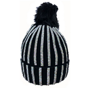 Handmade Knitted Hat with Rhinstone-IVW005-2