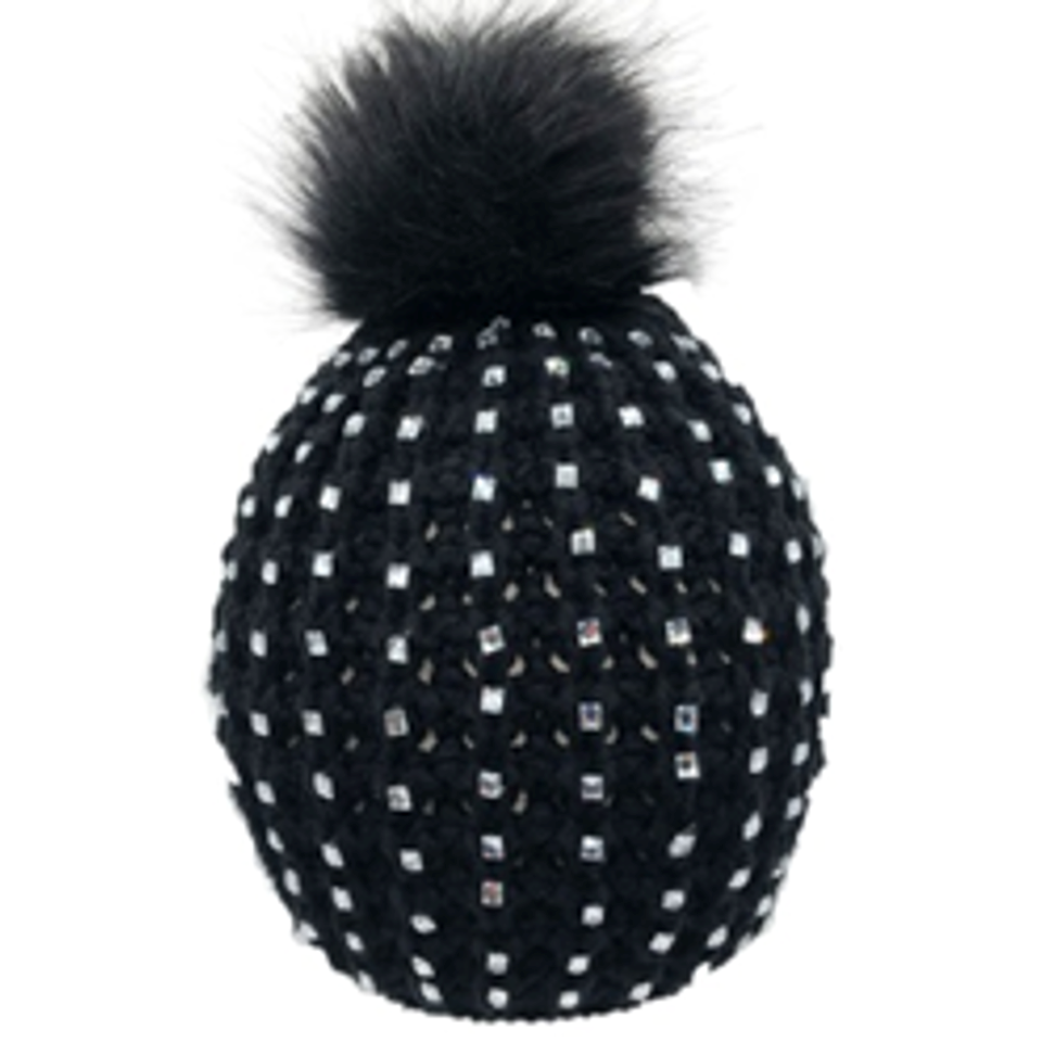 Handmade Knitted Hat with Rhinestone-IVW005-4