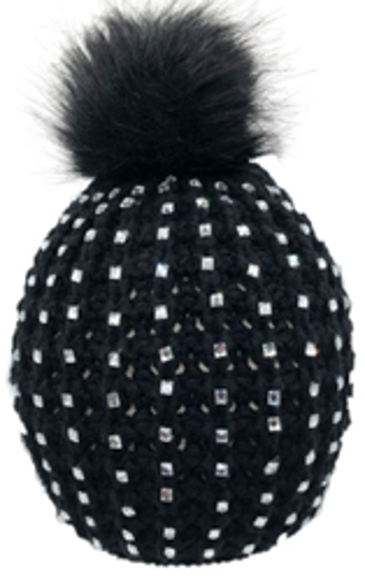 Handmade Knitted Hat with Rhinestone-IVW005-4