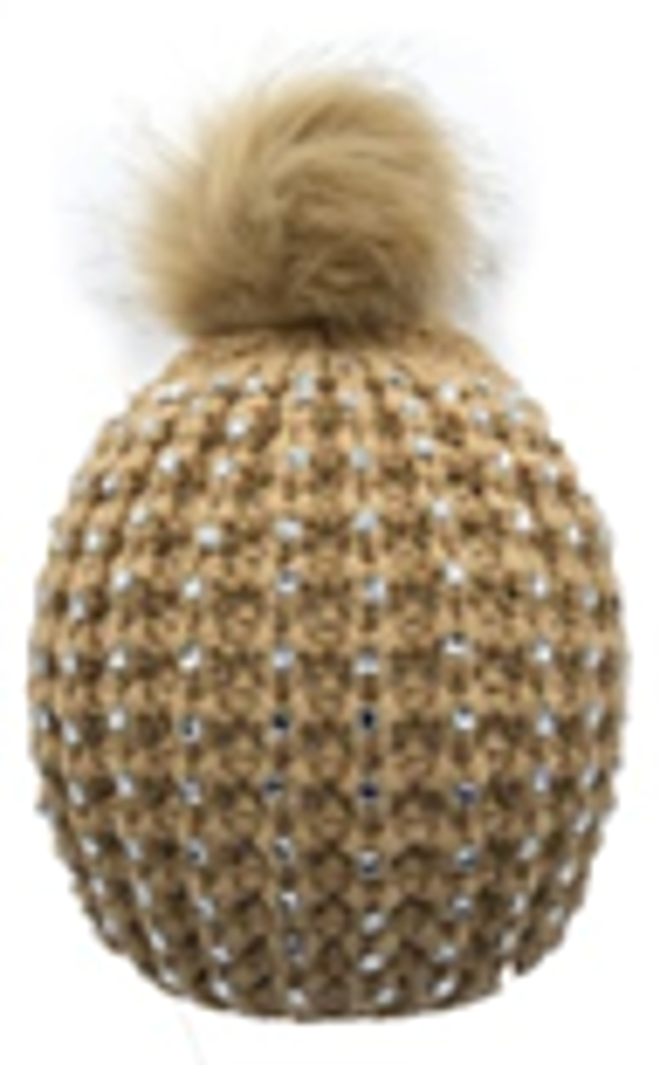 Handmade Knitted Hat with Rhinestone-IVW005-4