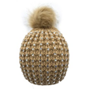 Handmade Knitted Hat with Rhinestone-IVW005-4
