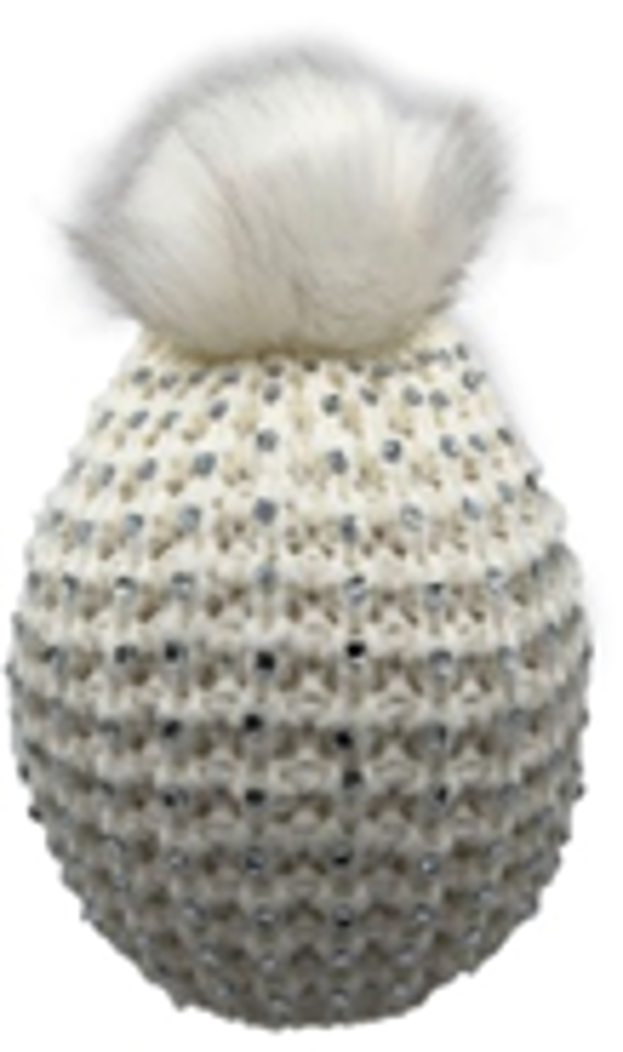 Handmade Knitted Hat with Rhinestone-IVW005-4