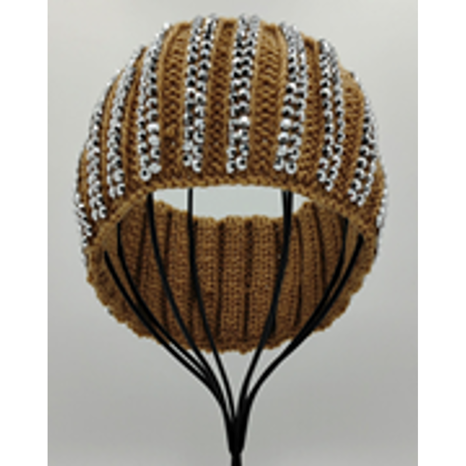 Hand Made Knitted Headband with Rhinestone-IVW006-2