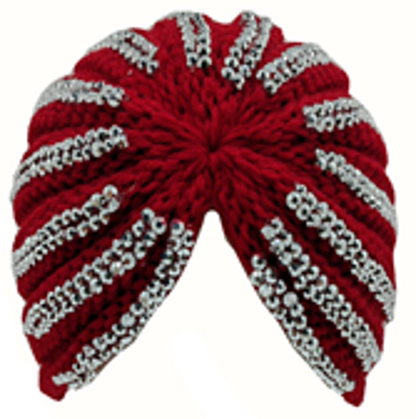 Hand Made Knitted Turban with Rhinestone-IVW007-1