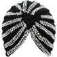 Hand Made Knitted Turban with Rhinestone-IVW007-1