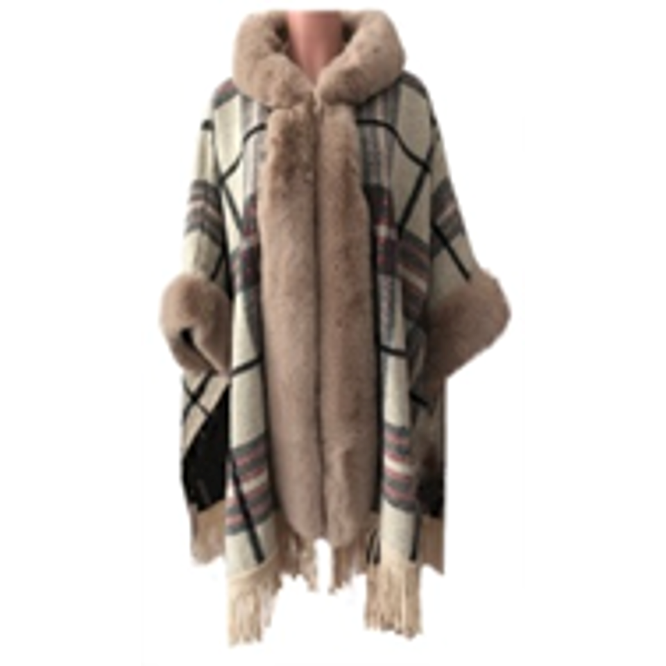 Knitted Shawl-IVW009-3BEI