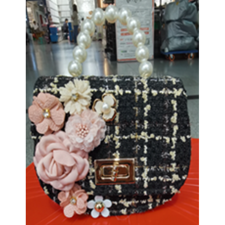 Hand Made Fashion Bag with Pearl & Stone - BG230