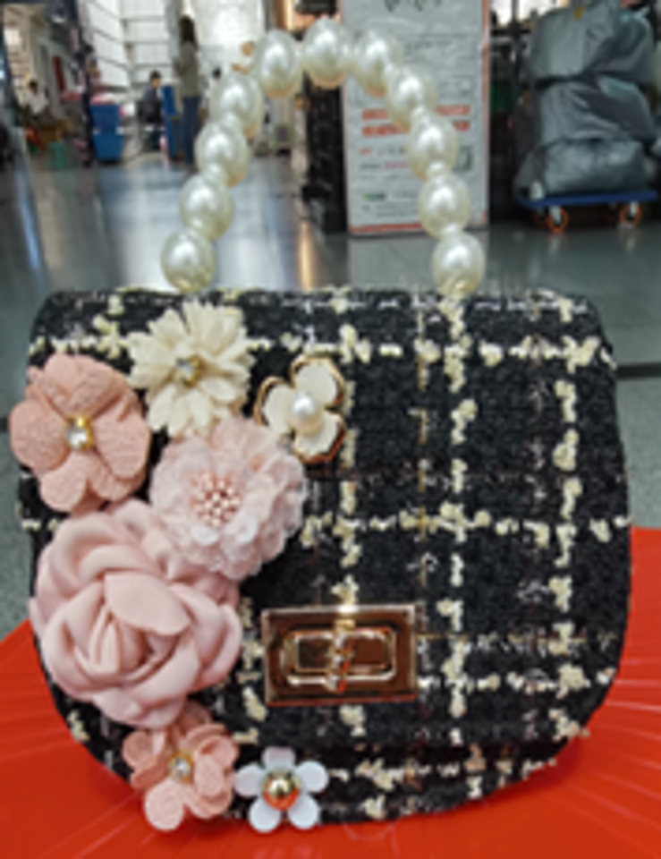 Hand Made Fashion Bag with Pearl & Stone - BG230