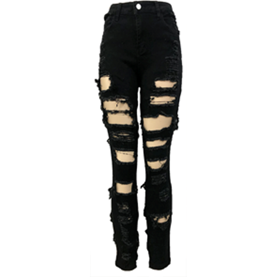 Distressed Ripped Skinny Fit Jeans-JN715