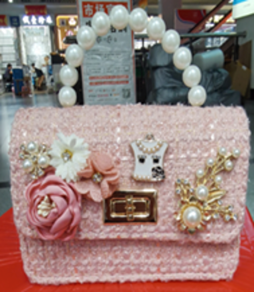 Hand Made Fashion Bag with Pearl & Stone - BG230