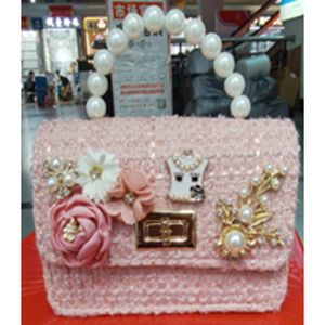 Hand Made Fashion Bag with Pearl & Stone - BG230