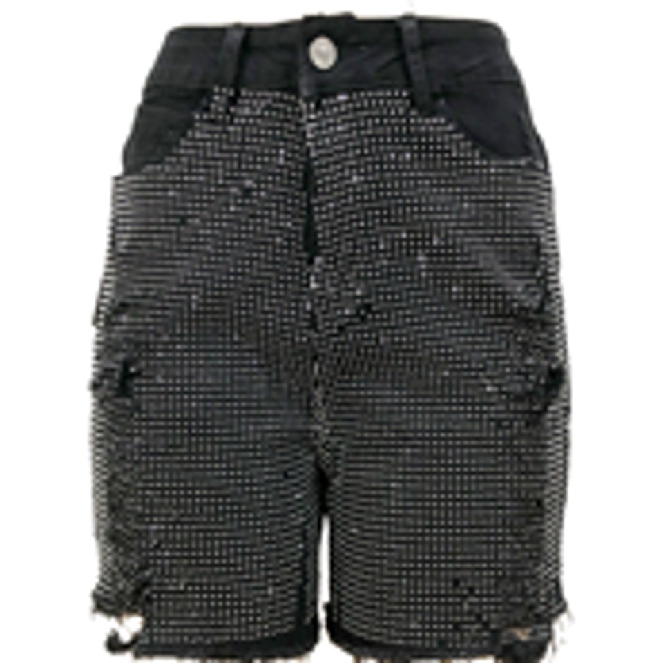 Womens Comfortable Shorts Jean with Hotfix-JNS800